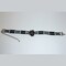 Silver Rose and Black Bead with Crystal 2-Strand Choker Necklace product 4